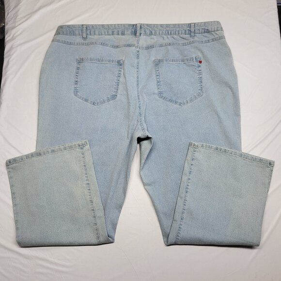 Denim 24/7 Womens Jeans 28WP Stretch High Rise Wide Leg Light Wash - Picture 8 of 16